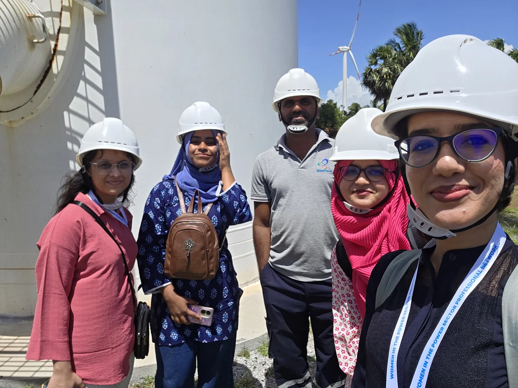 With a WindForce engineer at a wind farm in Sri Lanka